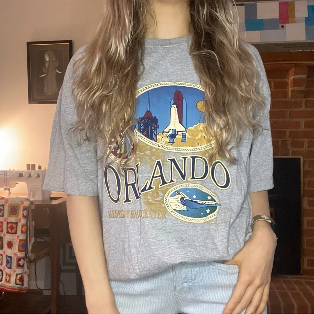 Vintage 90s Orlando Kennedy Space Center Space Shuttle NASA Travel Overs… - Picture 2 of 15